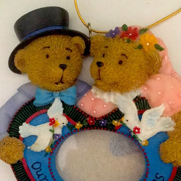 NWOT: Our First Christmas Photo Ornament 5”x4”  Polystone resin - Picture 5 of 12